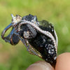 Moldavite Brookite Silver Wire Wrapped Pendant Raw Natural Genuine