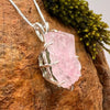 Crystallized Rose Quartz & Moldavite Necklace Sterling #2