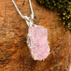 Crystallized Rose Quartz & Moldavite Necklace Sterling #2