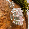 Crystallized Rose Quartz Moldavite Necklace Sterling #3