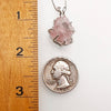 Crystallized Rose Quartz & Moldavite Necklace Sterling #4