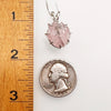 Crystallized Rose Quartz & Moldavite Necklace Sterling #7