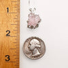 Crystallized Rose Quartz & Moldavite Necklace Sterling #11