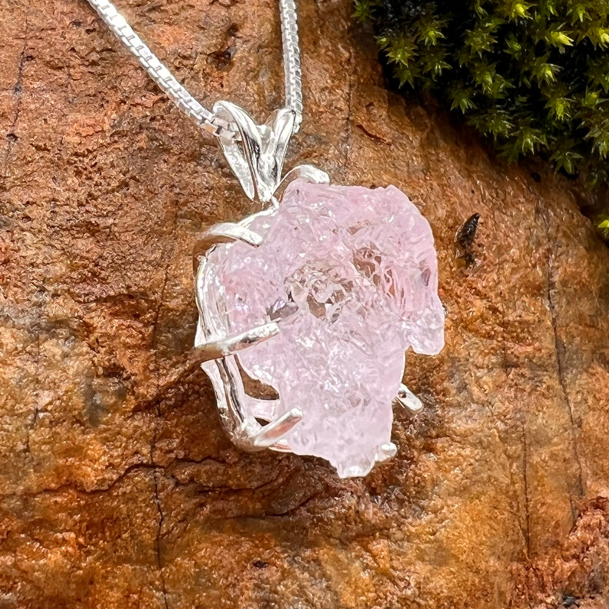 Crystalised Roses Crystallized Rose Quartz Necklace Sterling | moldavitejewelry.com ...