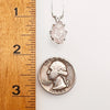 Crystallized Rose Quartz Necklace Sterling Silver #27