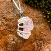Crystallized Rose Quartz Necklace Sterling Silver #29