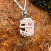 Crystallized Rose Quartz Necklace Sterling Silver #30