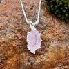 Crystallized Rose Quartz Necklace Sterling Silver #31