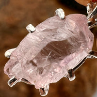 Crystallized Rose Quartz Necklace Sterling Silver #31