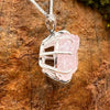 Crystallized Rose Quartz Necklace Sterling Silver #32