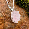 Crystallized Rose Quartz Necklace Sterling Silver #33