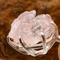 Crystallized Rose Quartz Necklace Sterling Silver #33