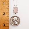 Crystallized Rose Quartz Necklace Sterling Silver #33