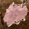 Crystallized Rose Quartz Necklace Sterling Silver #34