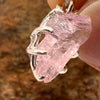 Crystallized Rose Quartz Necklace Sterling Silver #37