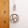 Crystallized Rose Quartz Necklace Sterling Silver #37