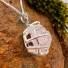 Crystallized Rose Quartz Necklace Sterling Silver #38