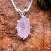 Crystallized Rose Quartz Necklace Sterling Silver #39