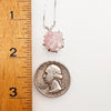 Crystallized Rose Quartz Necklace Sterling Silver #40