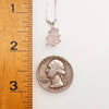 Crystallized Rose Quartz Necklace Sterling Silver #42