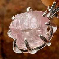 Crystallized Rose Quartz Necklace Sterling Silver #43