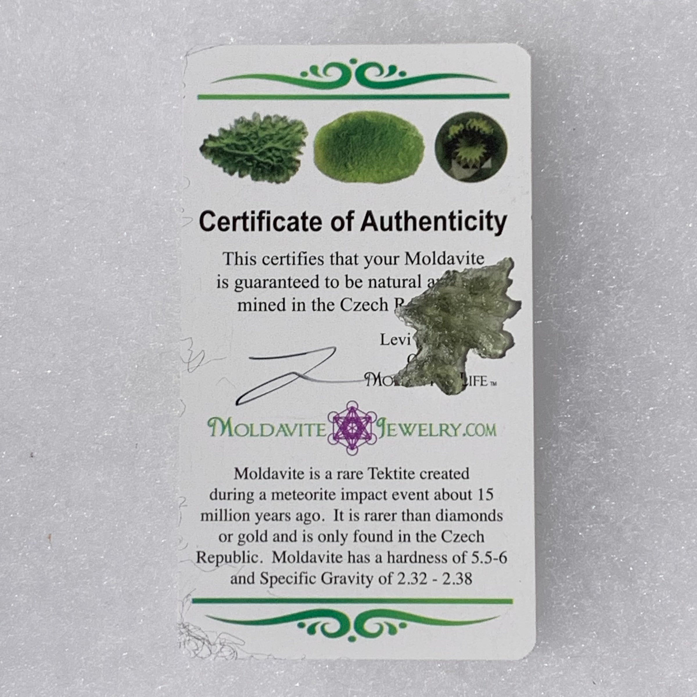 Small Besednice Moldavite Genuine Certified 0.5 gram-Moldavite Life