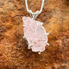 Crystallized Rose Quartz Necklace Sterling Silver #49