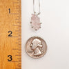 Crystallized Rose Quartz Necklace Sterling Silver #49