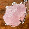 Crystallized Rose Quartz Necklace Sterling Silver #56