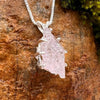 Crystallized Rose Quartz Necklace Sterling Silver #59