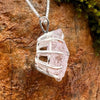 Crystallized Rose Quartz Necklace Sterling Silver #59