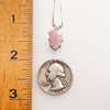 Crystallized Rose Quartz Necklace Sterling Silver #62