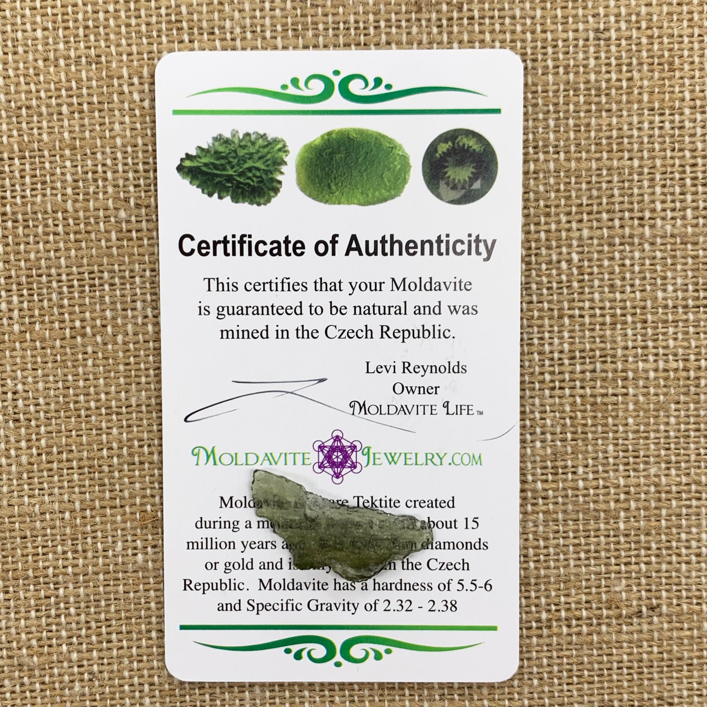 Angel Chime Moldavite 0.54 Grams