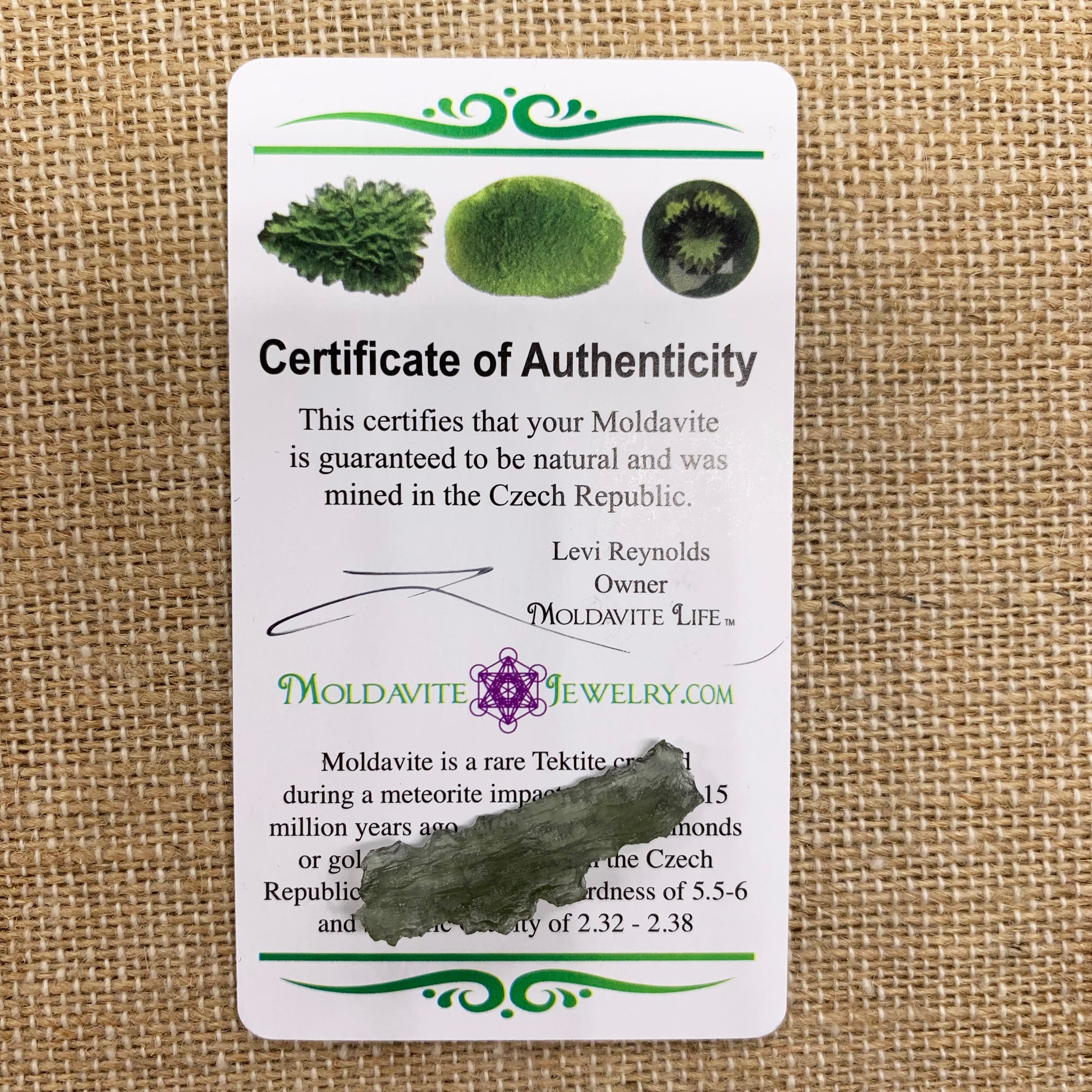 Besednice Angel Chime Moldavite 1.13 Grams