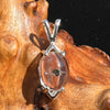 Pyrite in Quartz Pendant Sterling Silver #2681