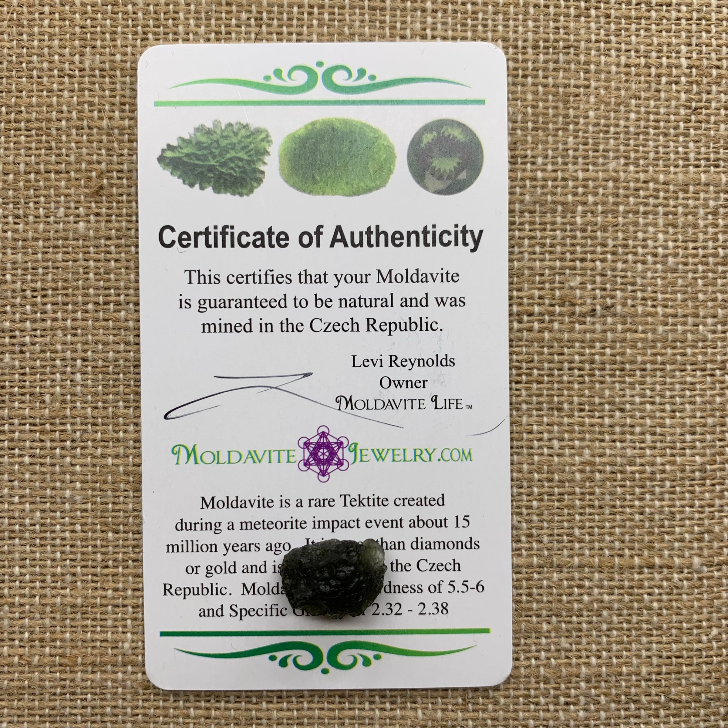 Moldavite 1 gram M1310