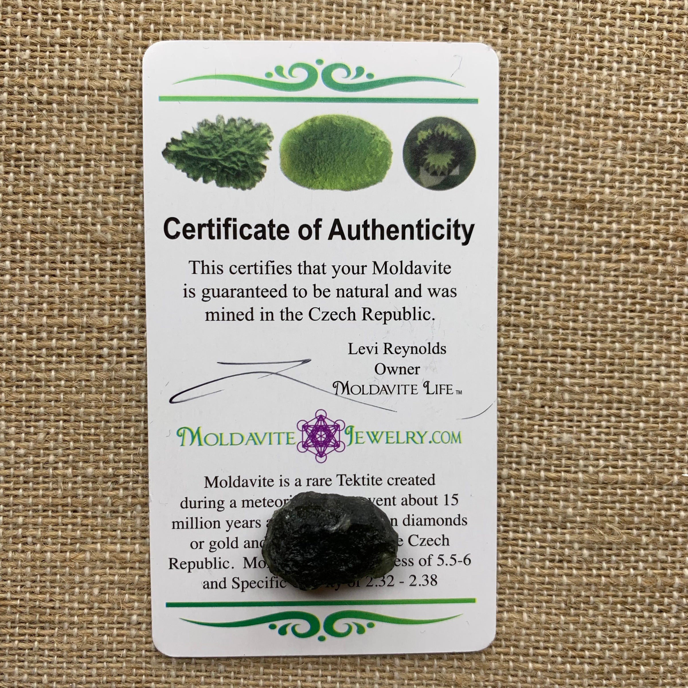 Moldavite 2.5 gram M1322