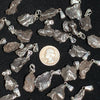  Sikhote Aline meteorite pendants surround a US quarter to show scale