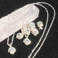 Danburite Rose Necklace Small Sterling Silver