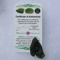 Moldavite Genuine Certified Czech Republic 10.5 grams-Moldavite Life