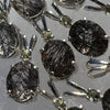 Black Tourmaline Quartz Moldavite Necklace Sterling-Moldavite Life