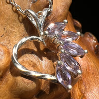 Amethyst Heart Necklace Sterling Silver-Moldavite Life
