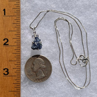 Benitoite & Tanzanite Necklace Sterling Silver #2600-Moldavite Life