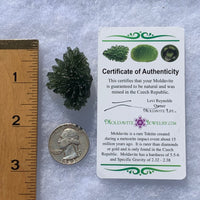 Besednice Moldavite Genuine Certified 9.11 grams