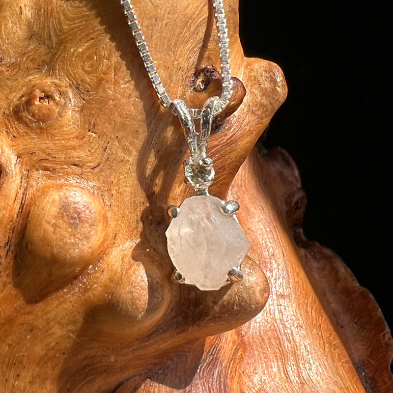 Phenacite & Moldavite Necklace Sterling Colorado #2665