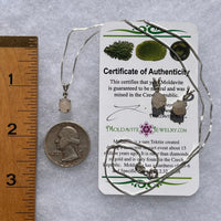 Phenacite & Moldavite Necklace Sterling Colorado #2665