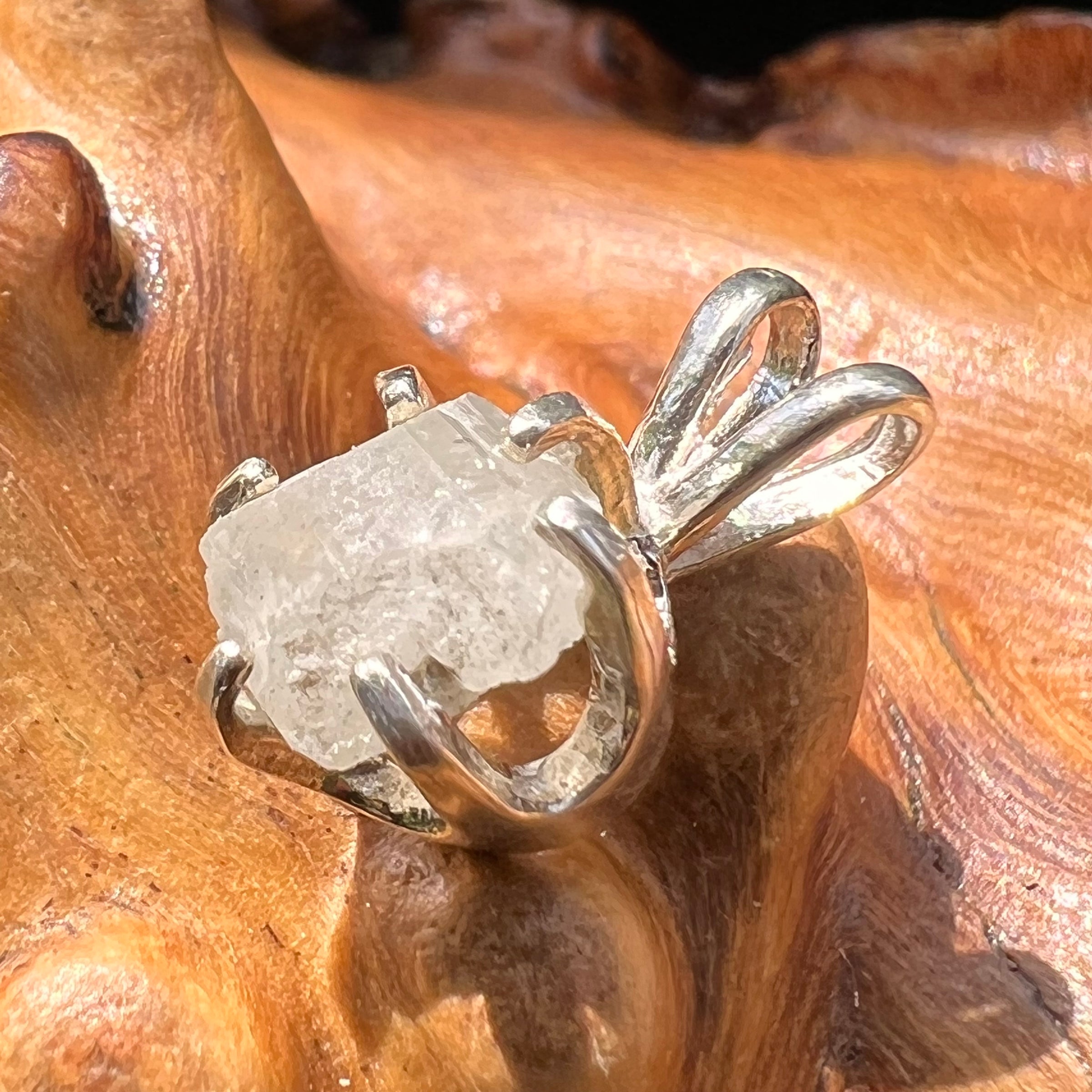 Raw Phenacite Crystal Pendant Sterling Colorado #2667