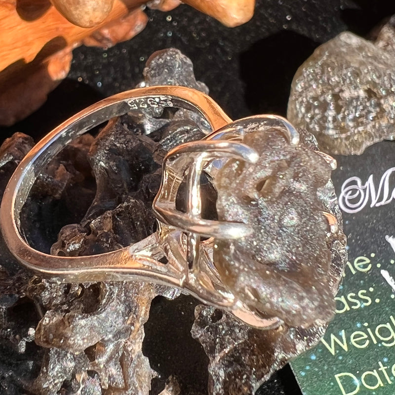 Raw Darwinite Ring Size 7.5 Sterling Silver #2279
