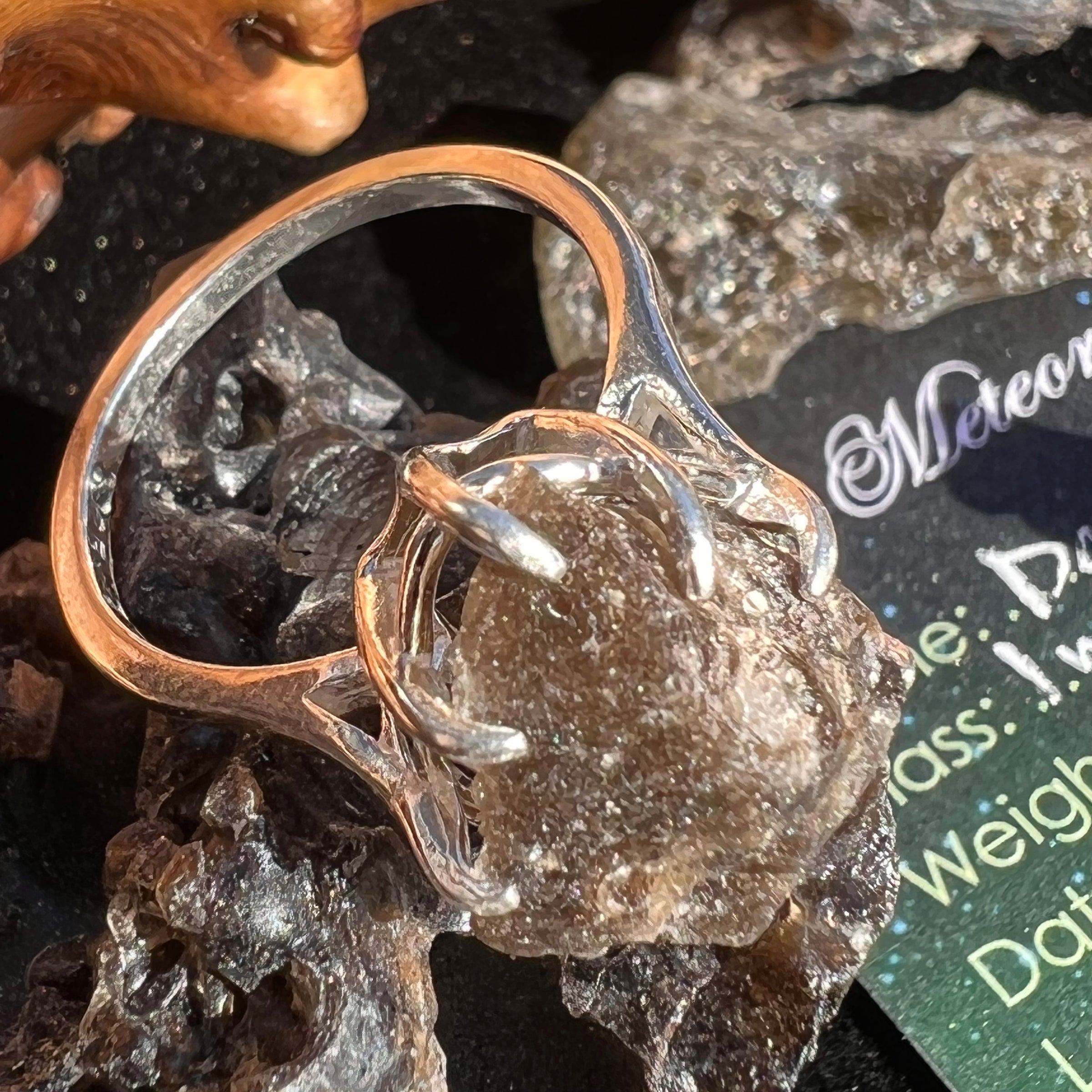 Raw Darwinite Ring Size 7.5 Sterling Silver #2280
