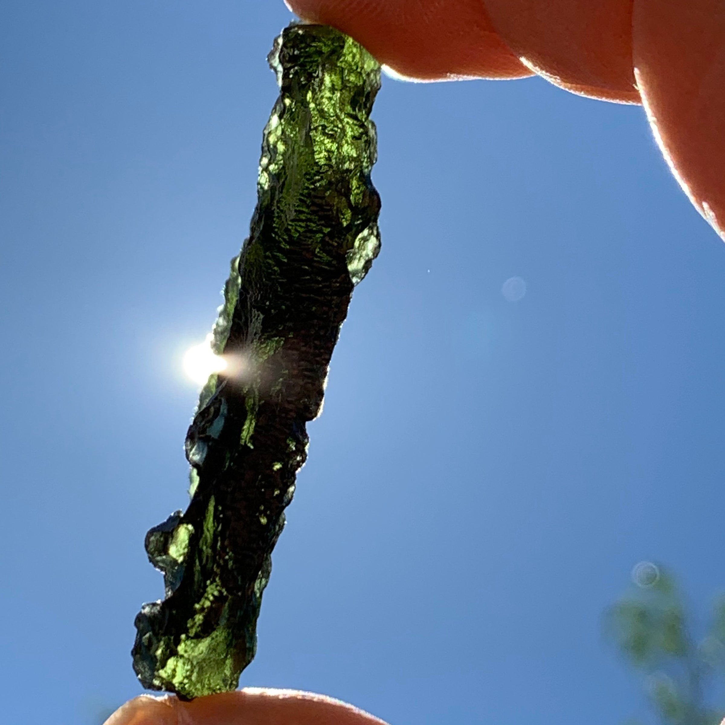 Large Moldavite Genuine Certified Czech Republic 23.3 grams 1027-Moldavite Life